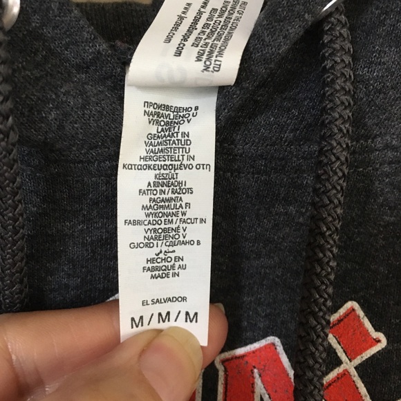 Gwen Stefani Rainbow Anaheim Hillbillies gray pullover hoodie sweat jacket Sz M - Picture 6 of 8